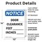 Signmission Door Clearance _ Feet _ Inches, 10 in W x Rectangle, Plastic OS-2PACK-NS-P-1014-V-11479 - alternate 4